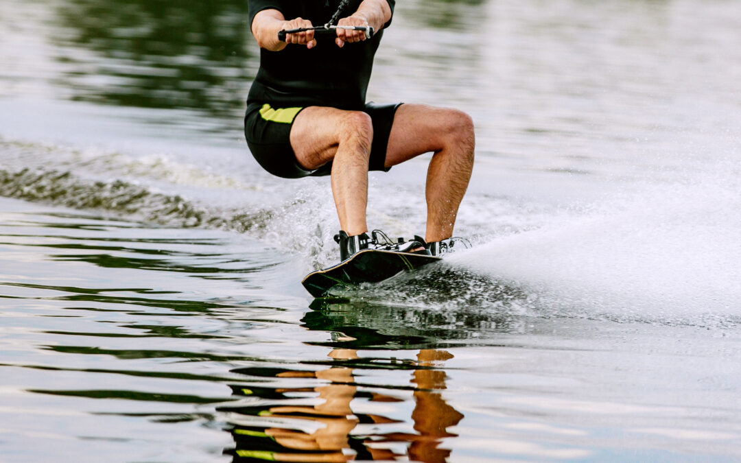 Wakeboarding on lake